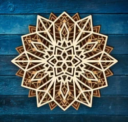 Multilayered Mandala E0024689 file cdr and dxf free vector download for laser cut