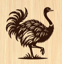 Ostrich L0000055 file cdr and dxf free vector download for laser engraving machines