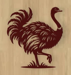 Ostrich L0000055 file cdr and dxf free vector download for laser engraving machines