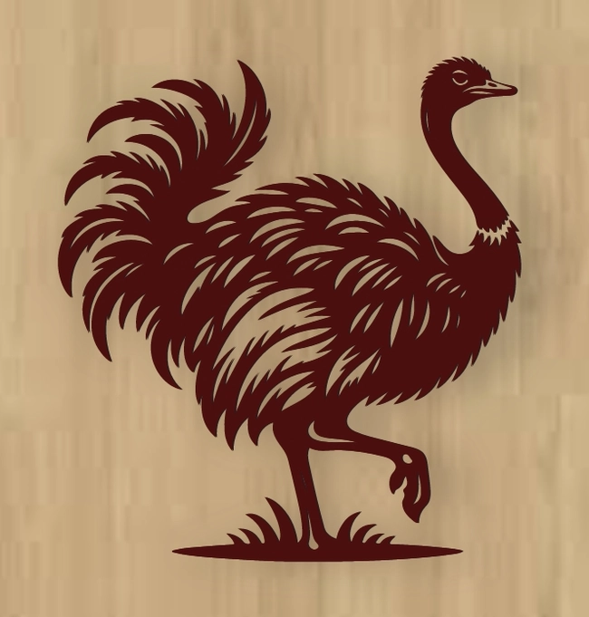 Ostrich L0000055 file cdr and dxf free vector download for laser engraving machines
