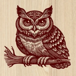 Owl E0024782 file cdr and dxf free vector download for laser engraving machines