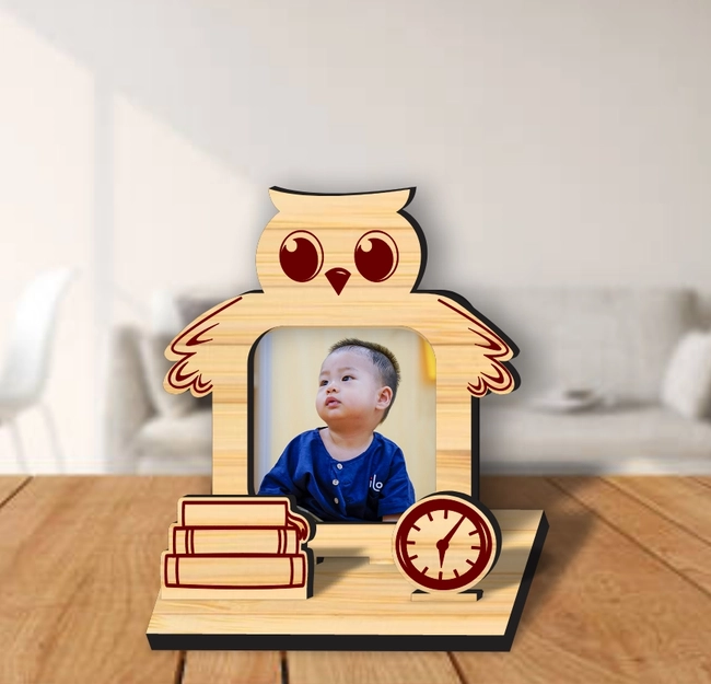 Owl Photo Frame L0000052 file cdr and dxf pdf free vector download for laser cut