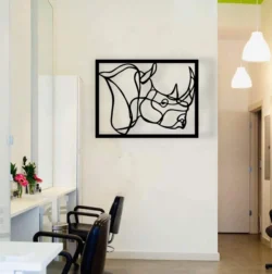 Rhino Wall Decor L0000028 file cdr and dxf free vector download for laser cut plasma