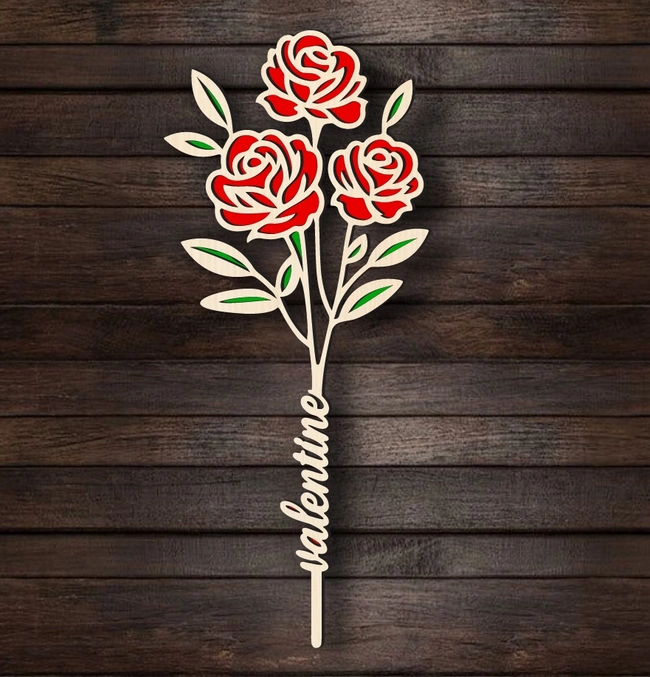 Rose with word E0024734 file cdr and dxf pdf free vector download for Laser cut 1 Rose with word E0024734 file cdr and dxf pdf free vector download for Laser cut
