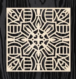 Square Design Pattern L0000148 file cdr and dxf free vector download for laser cut plasma