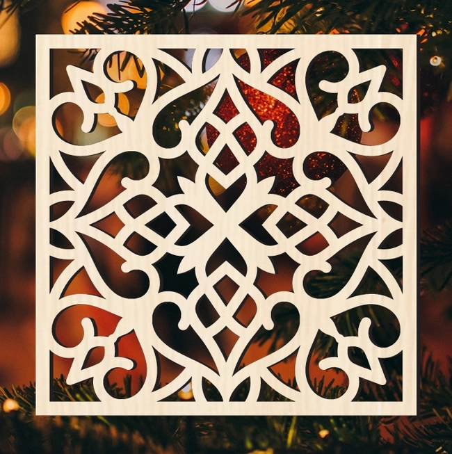 Square Design Pattern L0000173 file cdr and dxf free vector download for laser cut plasma design for CNC Laser cutting and engraving machine or 3D printing