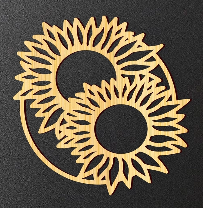 Sunflower L0000065 file cdr and dxf pdf free vector download for laser cut