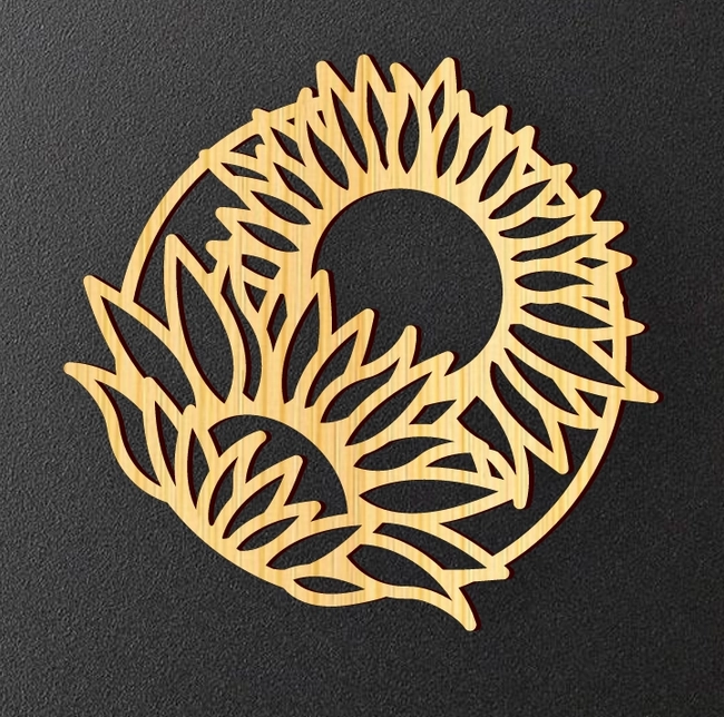 Sunflower L0000066 file cdr and dxf pdf free vector download for laser cut