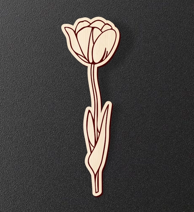 Tulip L0000074 file cdr and dxf pdf free vector download for laser cut
