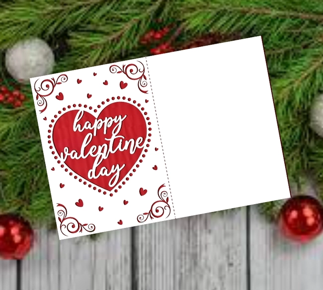 Valentine Card L0000118 file cdr and dxf pdf free vector download for laser cut