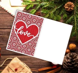 Valentine Card L0000126 file cdr and dxf pdf free vector download for laser cut