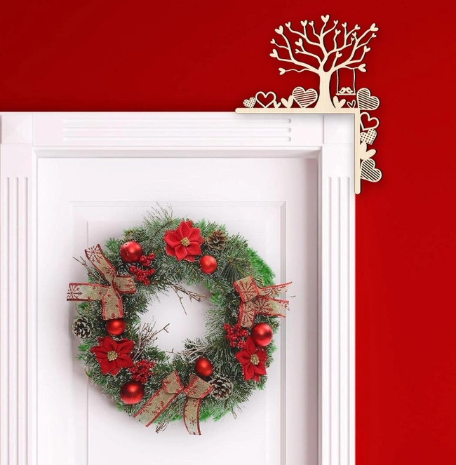 Valentine Door Corner E0024710 file cdr and dxf free vector download for laser cut