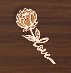 Valentine Flower L0000189 file cdr and dxf pdf free vector download for laser cut