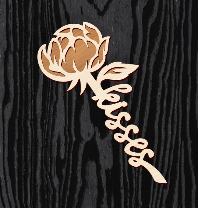 Valentine Flower L0000194 file cdr and dxf pdf free vector download for laser cut