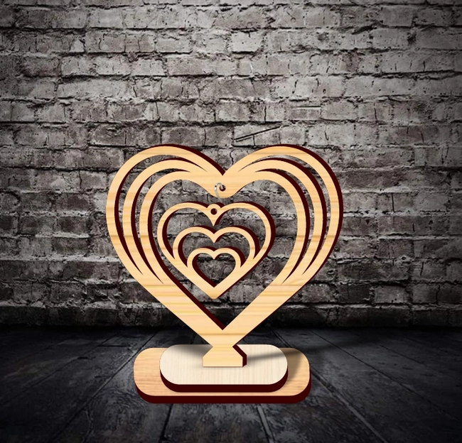 Valentine Hanging Heart Stand L0000036 file cdr and dxf pdf free vector download for laser cut 1 Valentine Hanging Heart Stand L0000036 file cdr and dxf pdf free vector download for laser cut