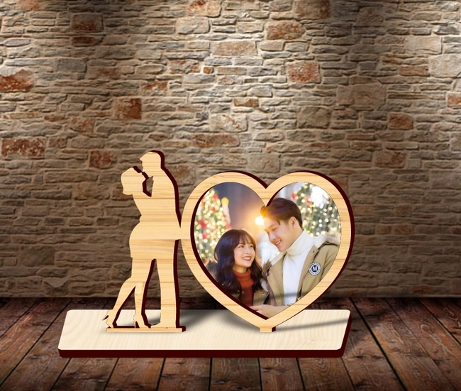 Valentine Photo Frame L0000096 file cdr and dxf pdf free vector download for laser cut