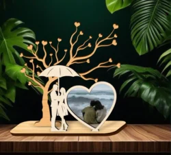 Valentine photo frame E0024746 file cdr and dxf pdf free vector download for Laser cut