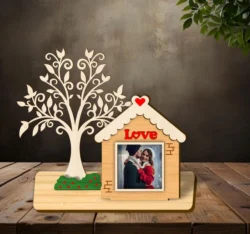 Valentine photo frame E0024753 file cdr and dxf pdf free vector download for Laser cut