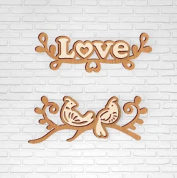 Valentine’s Day Decoration L0000216 file cdr and dxf pdf free vector download for laser cut
