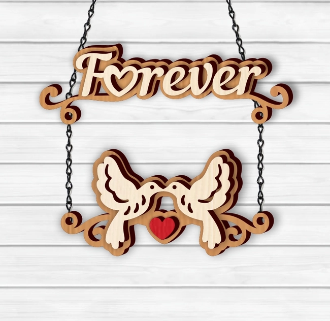 Valentine’s Day Decoration L0000219 file cdr and dxf pdf free vector download for laser cut