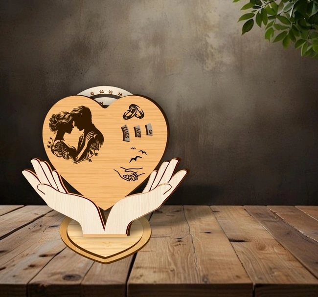 Valentine's Day Perpetual Calendar L0000095 file cdr and dxf pdf free vector download for laser cut 5 Valentine's Day Perpetual Calendar L0000095 file cdr and dxf pdf free vector download for laser cut