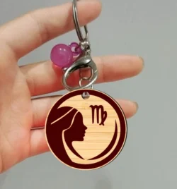 Virgo Zodiac Keychain L0000039 file cdr and dxf pdf free vector download for laser cut