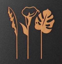 Wooden Decoration Flower L0000113 file cdr and dxf pdf free vector download for laser cut