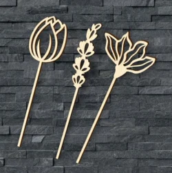 Wooden Decoration Flower L0000114 file cdr and dxf pdf free vector download for laser cut
