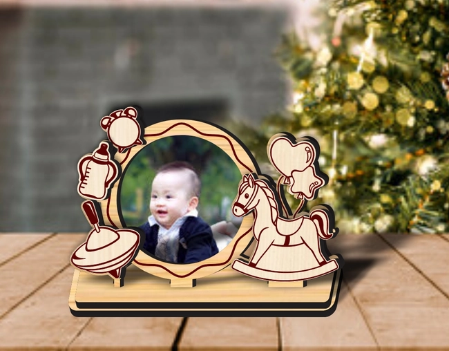 Baby Photo Frame L0000344 file cdr and dxf pdf free vector download for laser cut