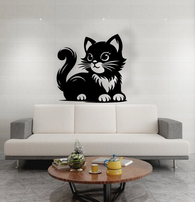 Cat Wall Decor L0000262 file cdr and dxf free vector download for laser cut plasma