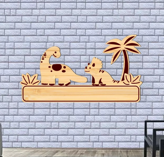 Children's Coat Rack Dinosaurs L0000339 file cdr and dxf pdf free vector download for laser cut