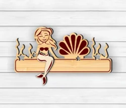 Children’s Coat Rack Mermaid L0000335 file cdr and dxf pdf free vector download for laser cut