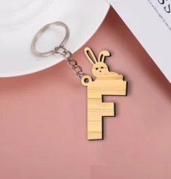 Easter Letter F Keychain L0000399 file cdr and dxf pdf free vector download for laser cut