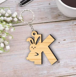 Easter Letter K Keychain L0000412 file cdr and dxf pdf free vector download for laser cut