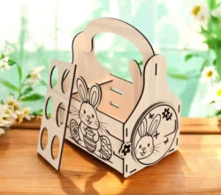 Easter basket E0024804 file cdr and dxf pdf free vector download for laser cut