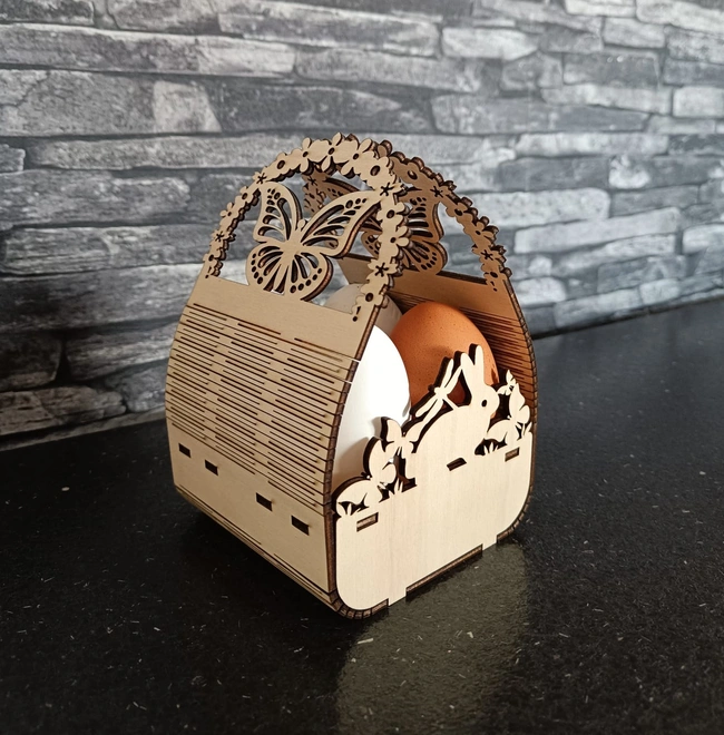 Easter basket E0024819 file cdr and dxf pdf free vector download for laser cut