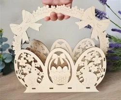 Easter basket E0024820 file cdr and dxf pdf free vector download for laser cut