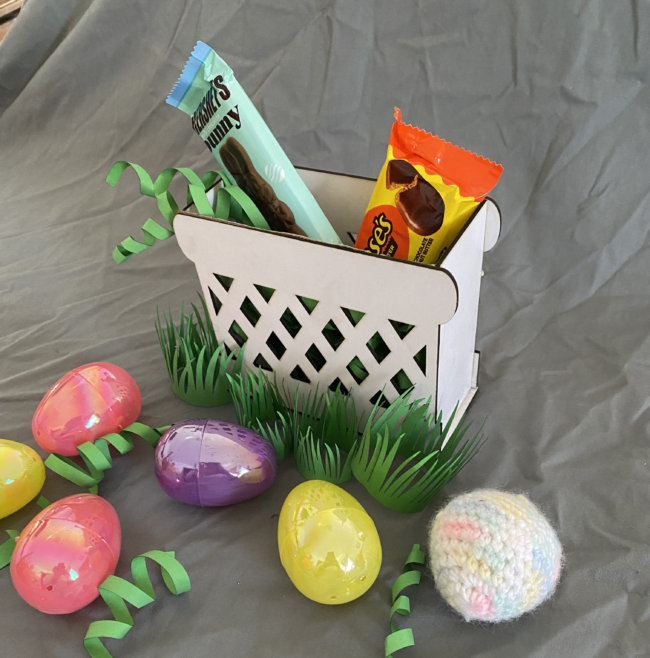 Easter basket E0024834 file cdr and dxf pdf free vector download for laser cut