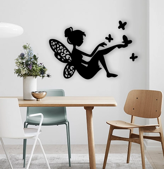 Fairy Wall Decor L0000272 file cdr and dxf free vector download for laser cut plasma