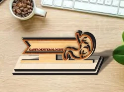 Gastroenterologist Doctors Desk Name Plate L0000348 file cdr and dxf pdf free vector download for laser cut