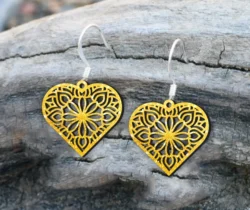 Heart Earrings L0000231 file cdr and dxf pdf free vector download for laser cut