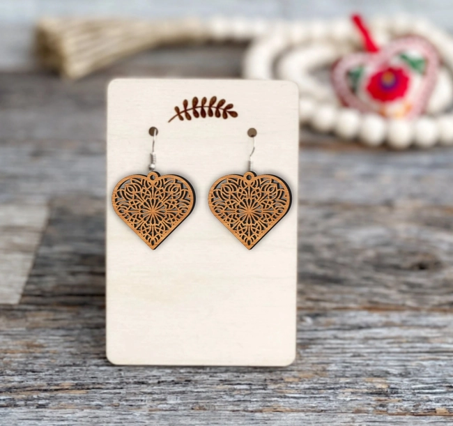 Heart Earrings L0000232 file cdr and dxf pdf free vector download for laser cut 5 Heart Earrings L0000232 file cdr and dxf pdf free vector download for laser cut