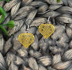 Heart Earrings L0000240 file cdr and dxf pdf free vector download for laser cut