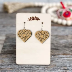 Heart Earrings L0000242 file cdr and dxf pdf free vector download for laser cut
