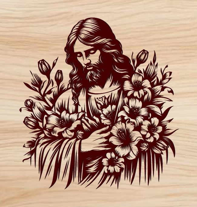 Jesus L0000368 file cdr and dxf free vector download for laser engraving machines