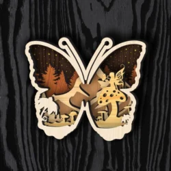 Multilayer Butterfly L0000340 file cdr and dxf pdf free vector download for laser cut