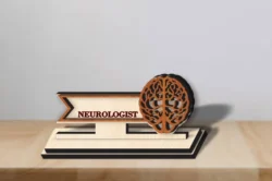 Neurologist Doctors Desk Name Plate L0000350 file cdr and dxf pdf free vector download for laser cut