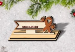 Oncologist Doctors Desk Name Plate L0000366 file cdr and dxf pdf free vector download for laser cut
