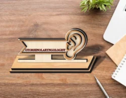 Otorhinolaryngologist Doctors Desk Name Plate L0000361 file cdr and dxf pdf free vector download for laser cut