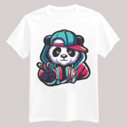 Panda With Headphone L0000252 file cdr and eps svg free vector download for print